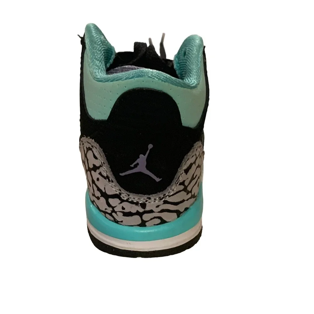 Nike Air Jordan 3 Retro BT Bleached Turquoise Shoes 654964-045‎ Toddlers Size 4C